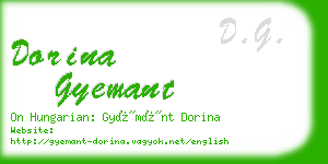 dorina gyemant business card